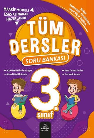 3. Sınıf Tüm Dersler Soru Bankası | 4 Element Yayınları (Ciltsiz) - Resim 1