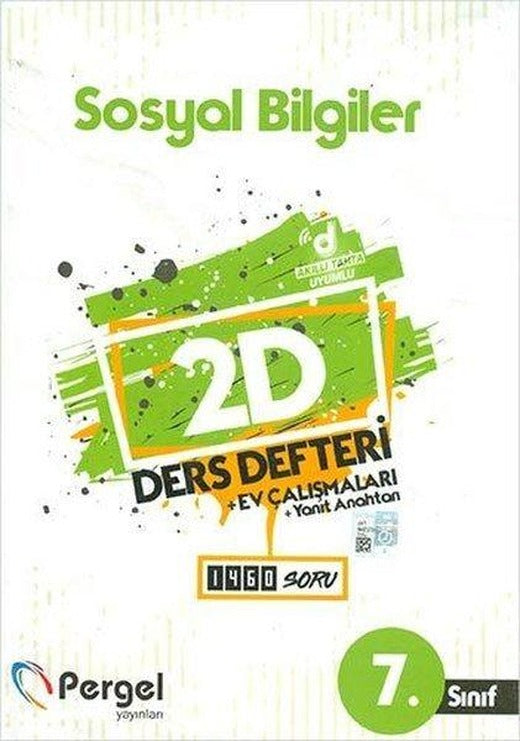 7.Sınıf Sosyal Bilgiler 2D Ders Defteri | Pergel (İnce Kapak)