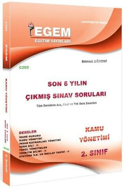 2. Sınıf Kamu Yönetimi Son 6 Yılın Çıkmış Sınav Soruları - Kod C202