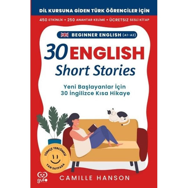 A1 - A2 English 30 Short Stories For Beginners (Yeni Başlayanlar İçin 30 İngilizce Türkçe Kısa Hikay | Gufo Yayınları (İnce Kapak)