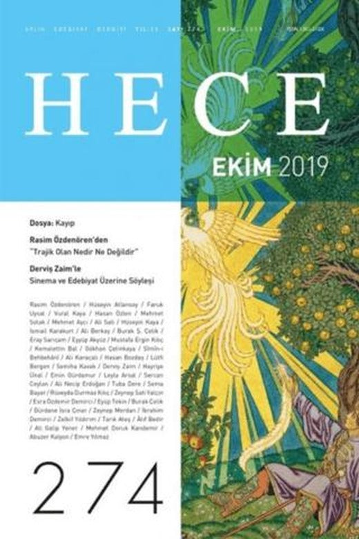 Hece Aylık Edebiyat Dergisi Sayı: 274 Ekim 2019 | Hece Dergisi (Ciltsiz)