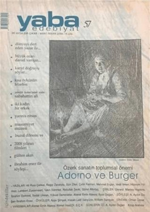 Yaba Edebiyat Dergisi Sayı: 57 | Yaba Dergisi Yayınları (Ciltsiz)