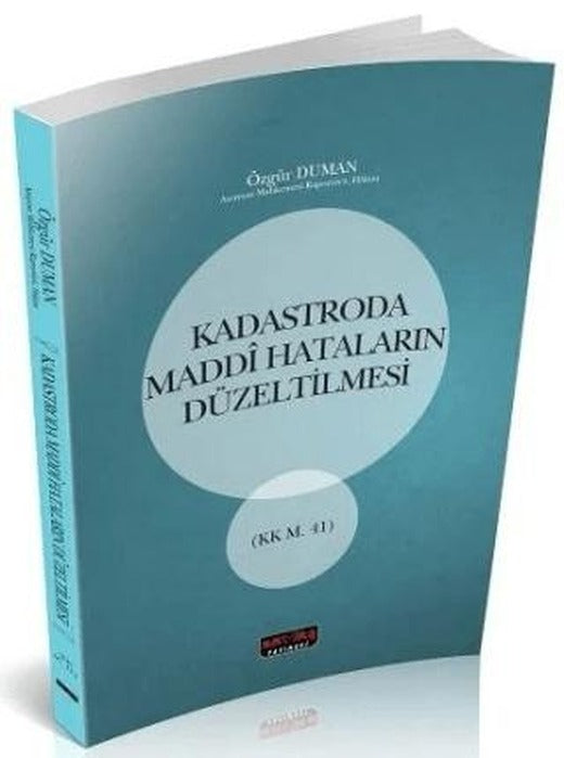Kadastroda Maddi Hataların Düzeltilmesi | Savaş Yayınevi (Ciltsiz)