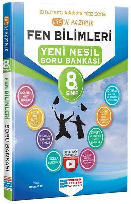 8.Sınıf Fen Bilimleri Video Çözümlü Soru Bankası | Evrensel İletişim Yayınları (İnce Kapak)
