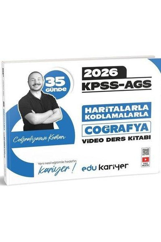 Coğrafyanın Kodları KPSS-AGS 35 Günde Haritalarla Kodlamalarla Coğrafya Video Ders Kitabı | Edu Kariyer (İnce Kapak)
