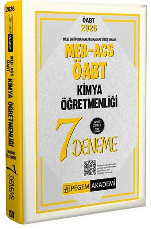 2026 MEB AGS ÖABT Kimya Öğretmenliği Tamamı Çözümlü 7 Deneme | Pegem Akademi Yayıncılık (Ciltsiz)
