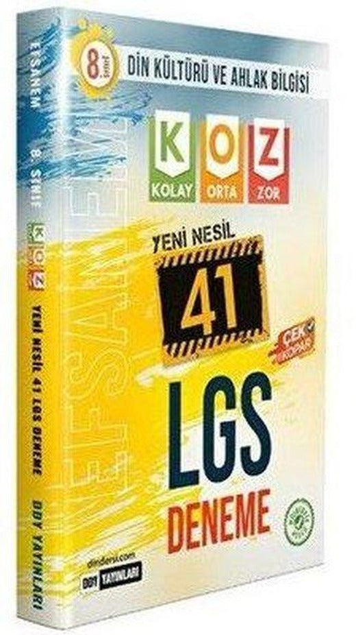 8. Sınıf LGS Din Kültürü ve Ahlak Bilgisi Efsane 41 Deneme | DDY Yayınları (İnce Kapak)