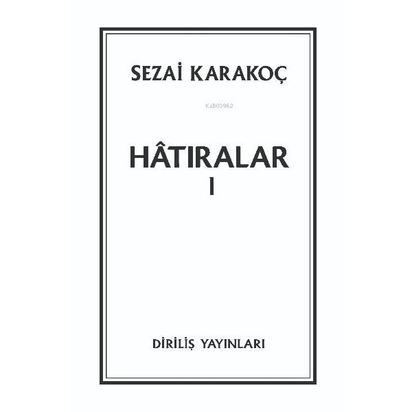 Hatıralar I