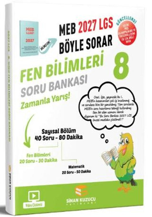2027 8. Sınıf LGS Fen Bilimleri Soru Bankası | Sinan Kuzucu Yayınları (Ciltsiz)