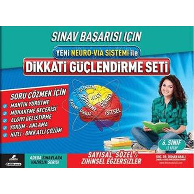 Sınav Başarısı İçin Yeni Neuro-Via Sistemi İle Dikkati Güçlendirme Seti 6. Sınıf (3 Kitap Takım)