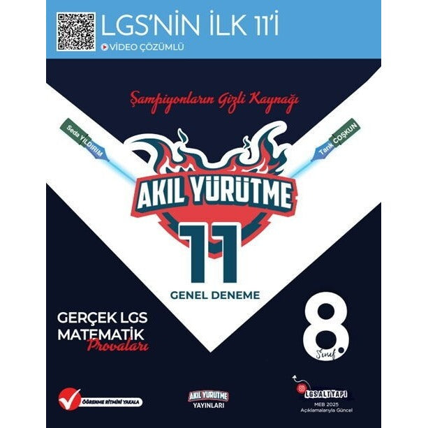 8. Sınıf LGS Matematik 11 Genel Deneme | Akıl Yürütme Yayınları (Ciltsiz)