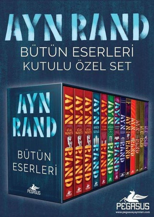 Ayn Rand Bütün Eserleri Kutulu Özel Seti - 13 Kitap Takım | Pegasus (İnce Kapak)