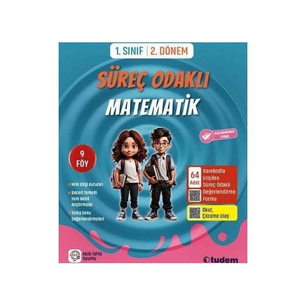 1. Sınıf 2. Dönem Süreç Odaklı - Matematik | Tudem Yayınları - Ders Kitapları (İnce Kapak)