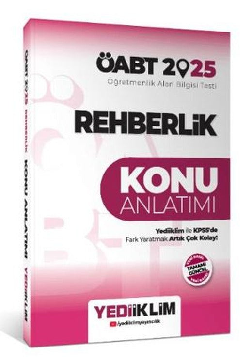 2025 ÖABT Rehberlik Konu Anlatımı | Yediiklim Yayınları (Ciltsiz)