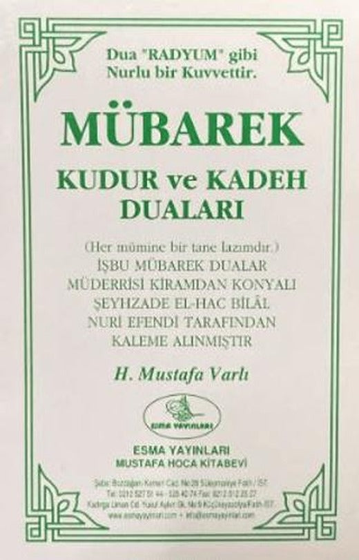 Mübarek Kudur ve Kadeh Duaları | Esma Yayınları (Ciltsiz)