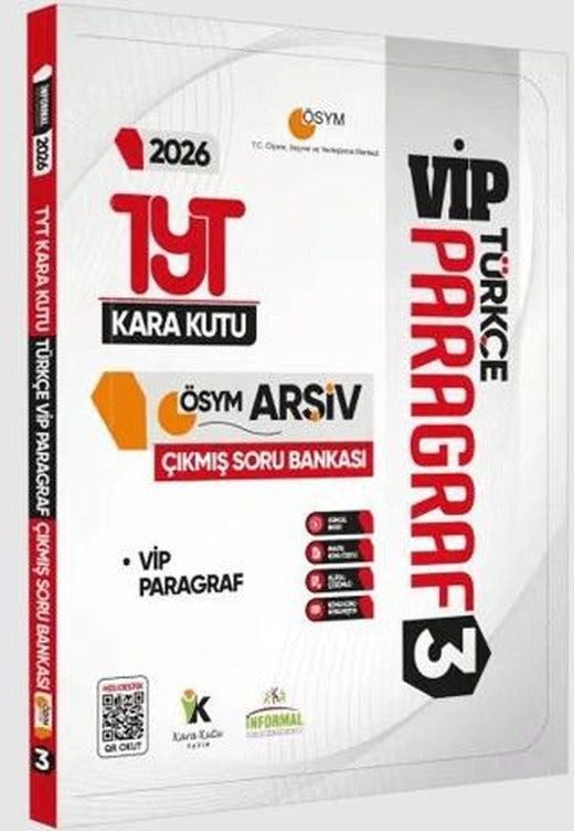2026 YKS - TYT Türkçenin Kara Kutusu Paragraf 3 VİP ÖSYM Çıkmış Soru Havuzu Bankası Dijital Çözümlü