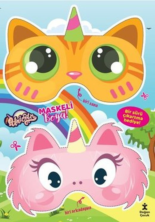 I Love Unicorn Maskeli Boya! Bir Sürü Çıkartma Hediye! | Doğan Çocuk