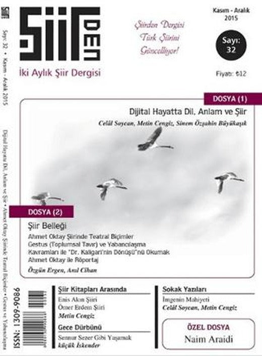 Şiirden İki Aylık Şiir Dergisi Sayı: 32 Kasım - Aralık 2015 | Şiirden Yayıncılık (Ciltsiz)