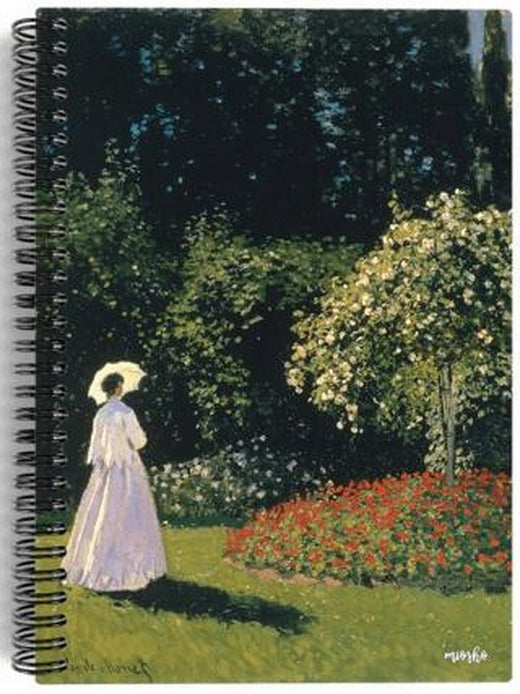 Claude Monet - Woman in the Garden, 1867 / Spiralli Defter 10 - Çizgisiz - 100 Sayfa | Miosho