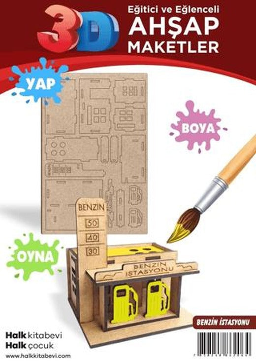 Benzin İstasyonu Ahşap Maket | Halk Kitabevi