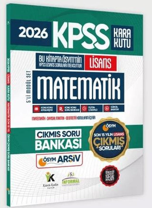 2026 FULLLisans KPSS Lisans Matematik Kara Kutu ÖSYM Çıkmış Soru Bankası Son 15 Yıl
