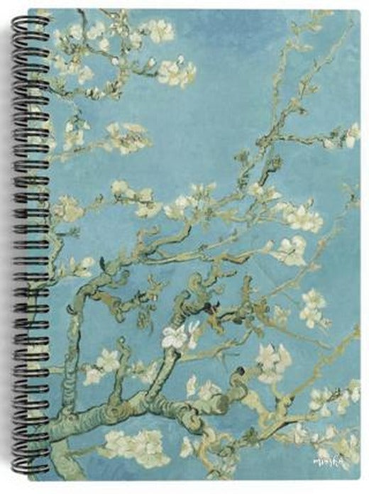 Vincent van Gogh - Almond Blossom, 1890 / Spiralli Defter 01 - Çizgisiz - 100 Sayfa | Miosho