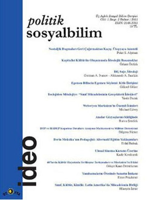 Politik Sosyalbilim Sayı 2 | Ütopya Yayınevi (İnce Kapak)