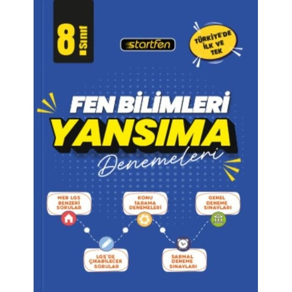 8. Sınıf Fen Bilimleri Yansıma Denemeleri | Startfen Yayınları (İnce Kapak)