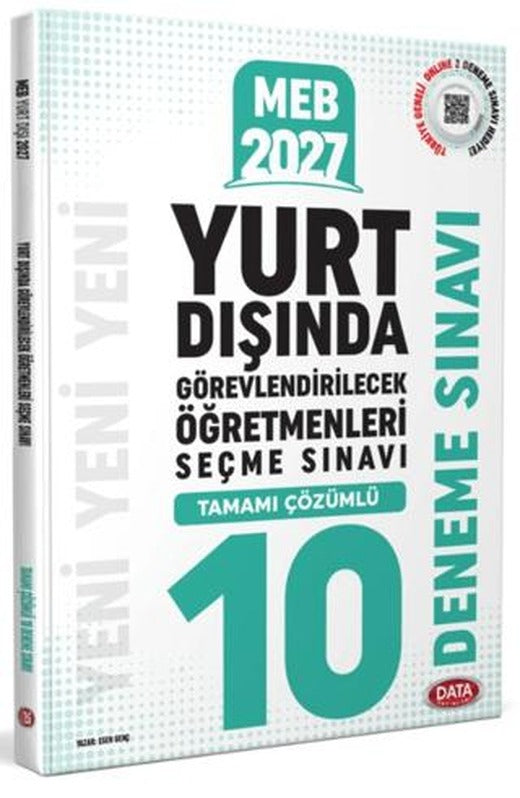 MEB Yurt Dışında Görevlendirilecek Öğretmenleri Seçme Sınavı Tamamı Çözümlü 10 Deneme Sınavı | Data Yayınları (Ciltsiz)