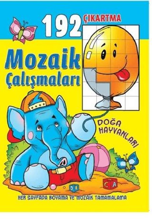 Mozaik Çalışmaları 192 Çıkartma - Doğa Hayvanları | Revzen Kitap (Ciltsiz)