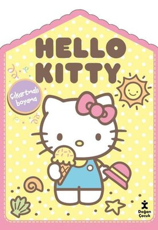 Hello Kitty Evde Çıkartmalı Boyama Kitabı | Doğan Çocuk (İnce Kapak)