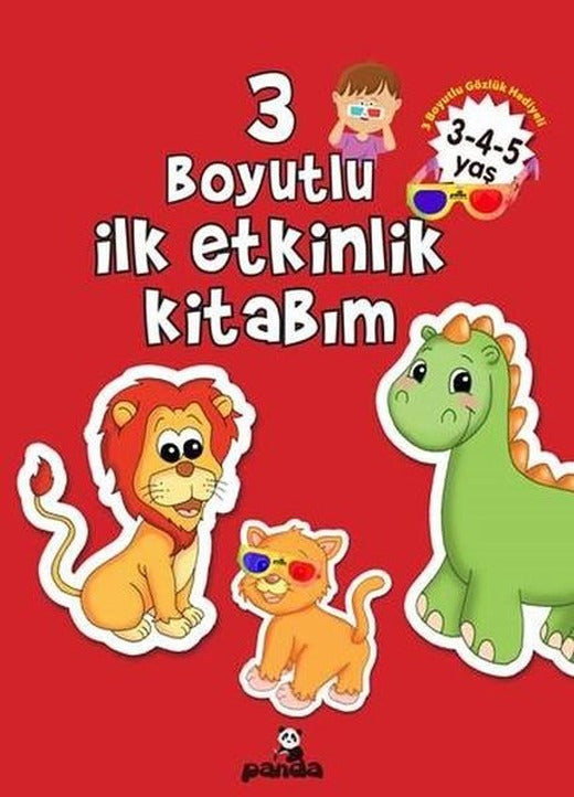 3 Boyutlu İlk Etkinlik Kitabım 3-4-5 Yaş | Panda (İnce Kapak)