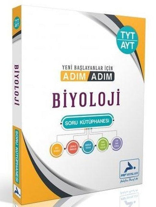TYT AYT Biyoloji Adım Adım Soru Kütüphanesi | PRF Paraf Yayınları (İnce Kapak)