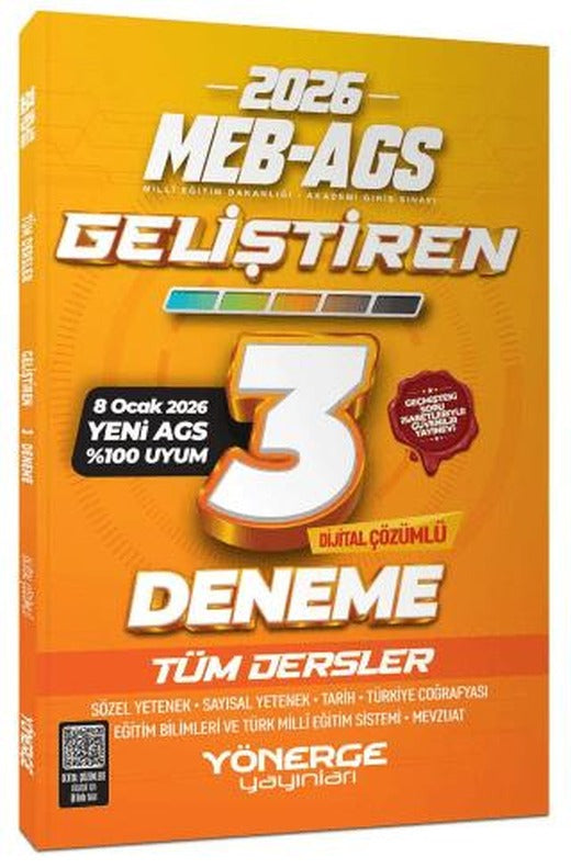 2026 MEB-AGS Tüm Dersler Geliştiren 3 Deneme