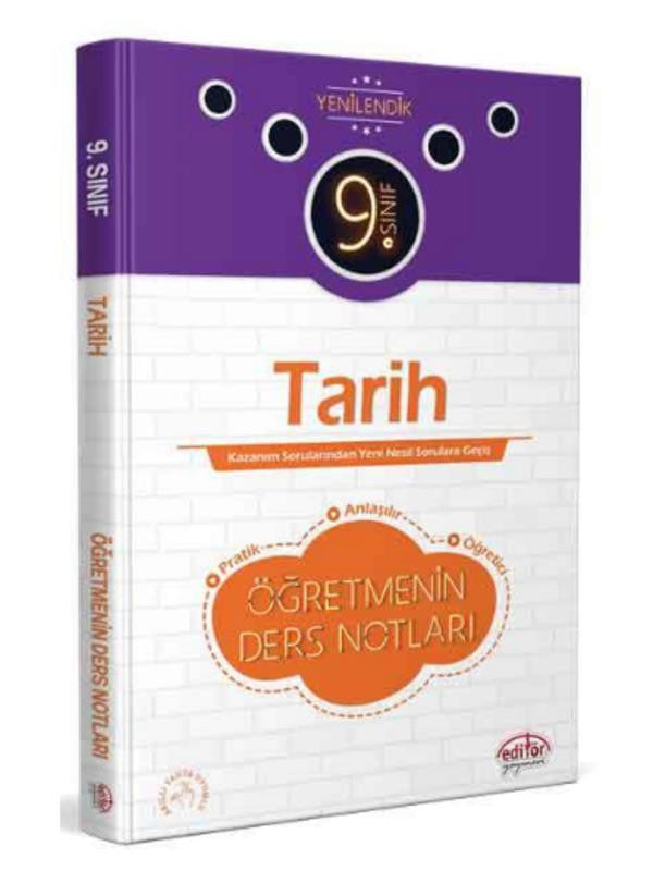 Editör Yayınevi 9. Sınıf Tarih Öğretmenin Ders Notları kitap kapağı