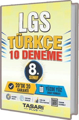 8. Sınıf LGS Türkçe 10 Çözümlü Deneme | Tasarı Eğitim Yayınları (Ciltsiz) - Resim 1