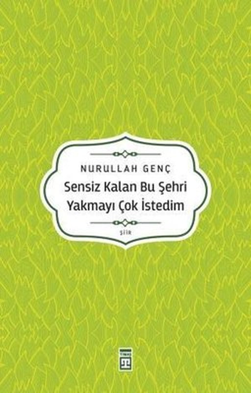 Sensiz Kalan Bu Şehri Yakmayı Çok İstedim | Timaş Yayınları
