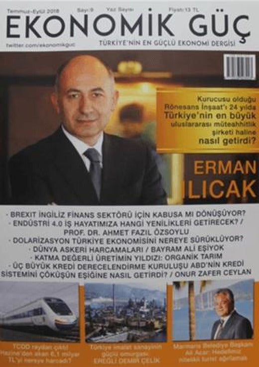 Ekonomik Güç Dergisi Sayı: 9 Temmuz - Eylül 2018 | Ekonomik Güç Dergisi (Ciltsiz)