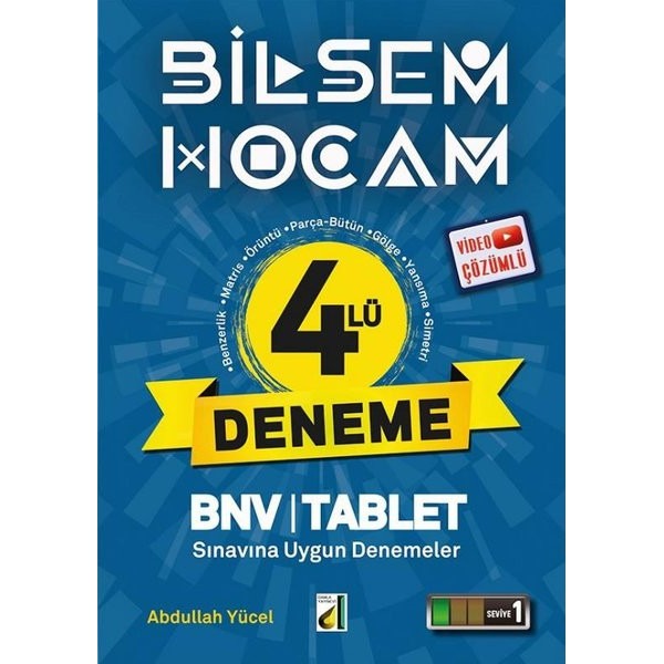 Bilsem Hocam 4'lü Deneme 1. Seviye | Damla Yayınevi (İnce Kapak)