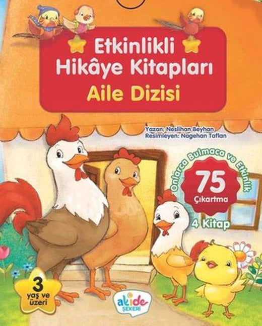 Etkinlikli Hikaye Kitapları Seti - Aile Dizisi - 4 Kitap Takım | Akide Şekeri Yayınları (İnce Kapak)