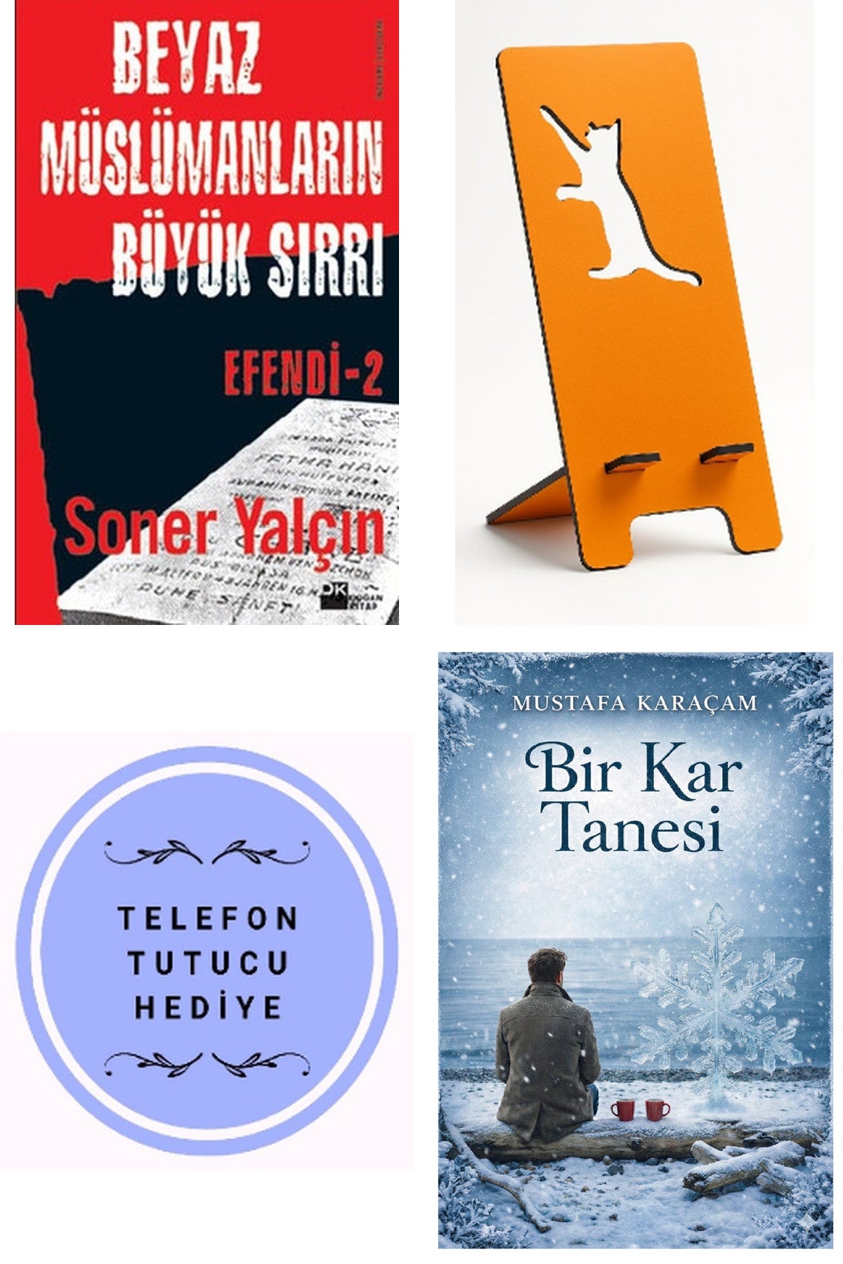 Efendi 2 - Beyaz Müslümanların Büyük Sırrı - Soner Yalçın + Telefon Tutucu + Bir Kar Tanesi kitap kapağı