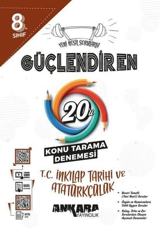 8. Sınıf T. C. İnkılap Tarihi ve Atatürkçülük Güçlendiren 20'li Konu Tarama Denemesi | Ankara Yayıncılık (İnce Kapak)