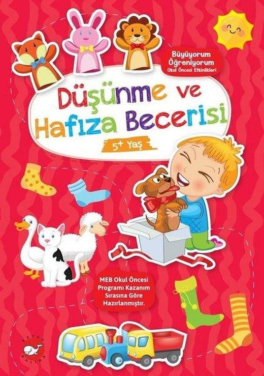 Düşünme ve Hafıza Becerisi - Büyüyorum Öğreniyorum - Okul Öncesi Etkinlikleri | Beyaz Balina Yayınları (İnce Kapak)