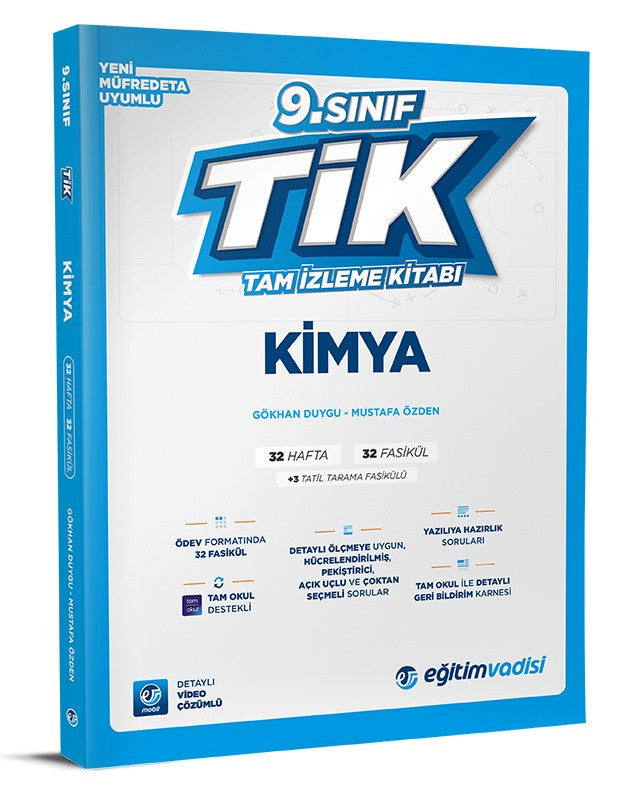 Eğitim Vadisi 2025 9. Sınıf Kimya Tik Tam İzleme Kitabı - Komisyon kitap kapağı