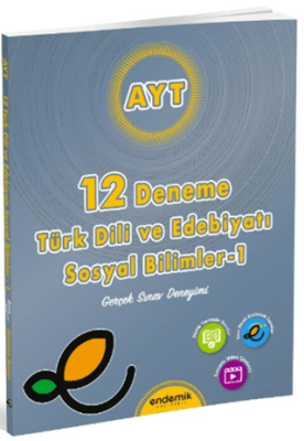 Endemik 2026 Ayt Türk Dili Ve Edebiyatı & Sosyal Bilimler-1 12 Li Deneme Sınavı - Kolektif kitap kapağı
