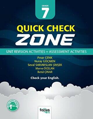 English Zone 7 - Quick Check - Pınar Cenk kitap kapağı