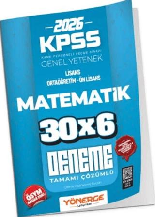2026 KPSS Matematik İLELEBET 30x6 Deneme | Yönerge Yayınları (Ciltsiz) - Resim 1