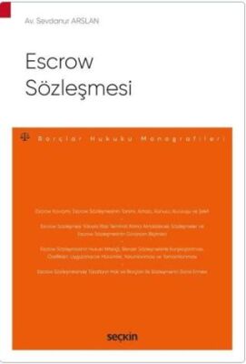 Escrow Sözleşmesi - Sevdanur Arslan kitap kapağı