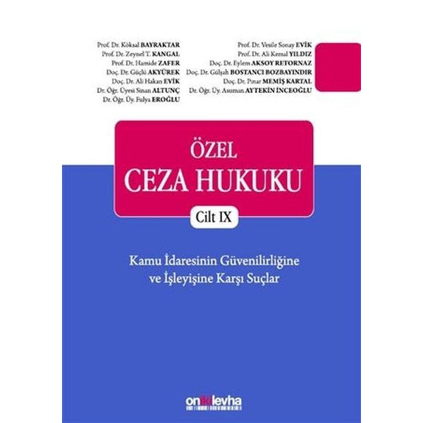 Özel Ceza Hukuku Cilt 9 | On İki Levha Yayınları (Ciltli)