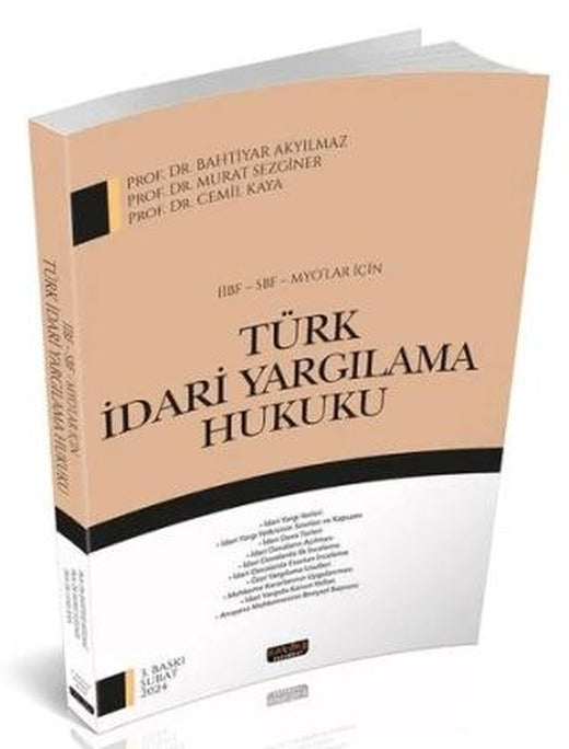 2024 İİBF SBF MYO lar İçin Türk İdari Yargılama Hukuku | Savaş Yayınevi (Ciltsiz)
